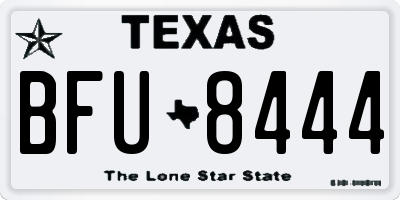 TX license plate BFU8444