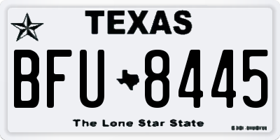 TX license plate BFU8445