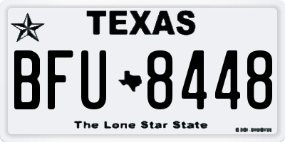 TX license plate BFU8448