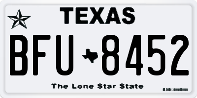 TX license plate BFU8452