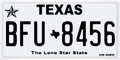 TX license plate BFU8456