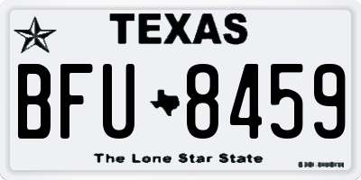TX license plate BFU8459