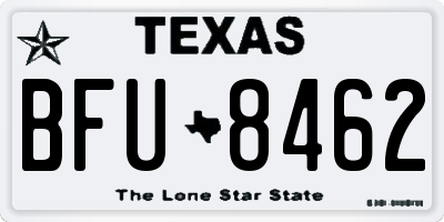 TX license plate BFU8462