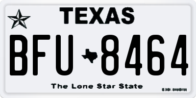 TX license plate BFU8464