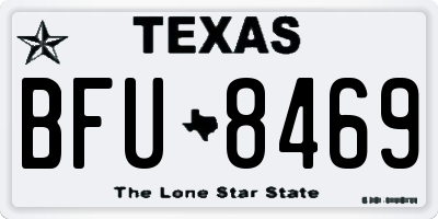 TX license plate BFU8469