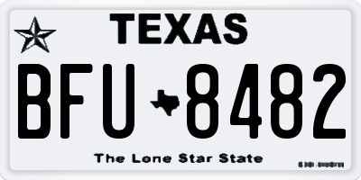 TX license plate BFU8482