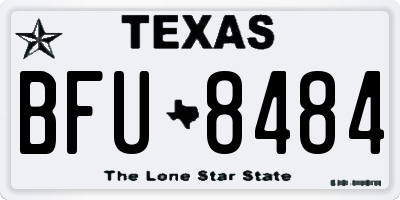 TX license plate BFU8484