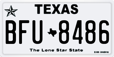TX license plate BFU8486