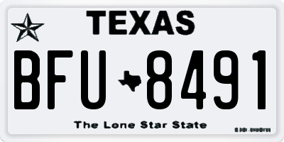 TX license plate BFU8491