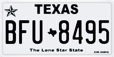 TX license plate BFU8495