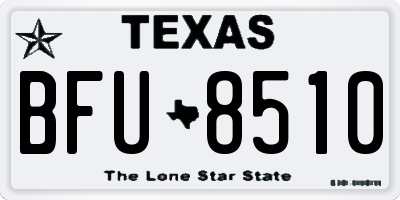 TX license plate BFU8510