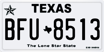 TX license plate BFU8513