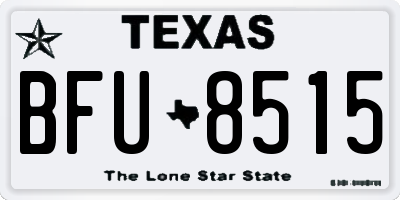 TX license plate BFU8515