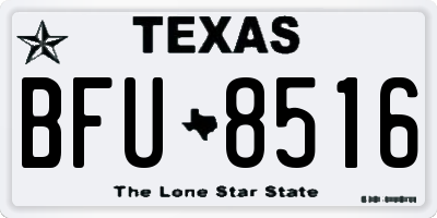 TX license plate BFU8516