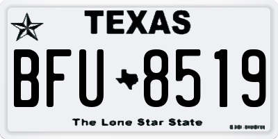 TX license plate BFU8519