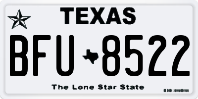 TX license plate BFU8522