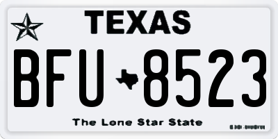 TX license plate BFU8523