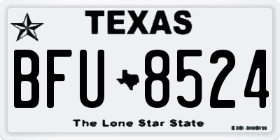 TX license plate BFU8524