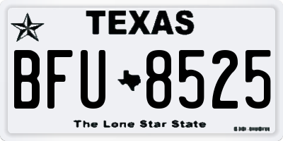 TX license plate BFU8525