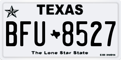 TX license plate BFU8527