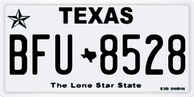 TX license plate BFU8528