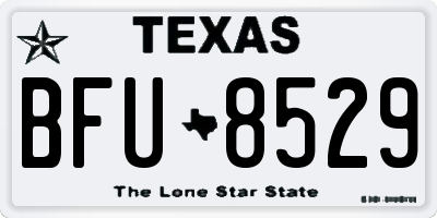 TX license plate BFU8529