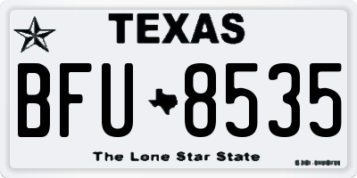 TX license plate BFU8535