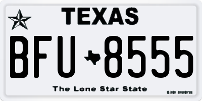 TX license plate BFU8555