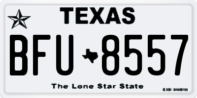 TX license plate BFU8557