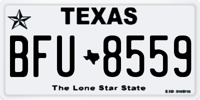 TX license plate BFU8559