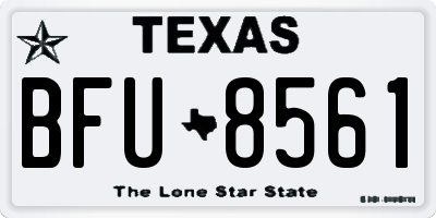 TX license plate BFU8561