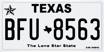 TX license plate BFU8563