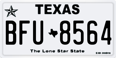 TX license plate BFU8564