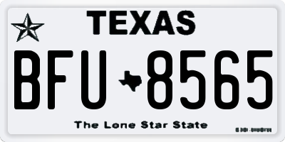 TX license plate BFU8565