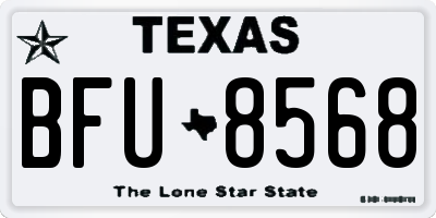 TX license plate BFU8568