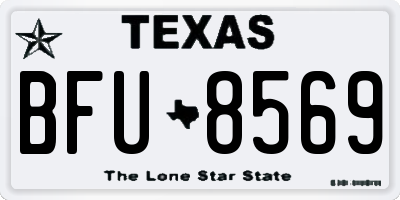 TX license plate BFU8569