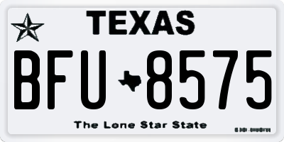 TX license plate BFU8575