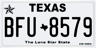 TX license plate BFU8579