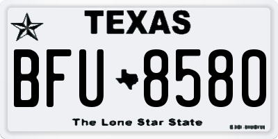 TX license plate BFU8580
