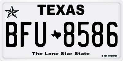 TX license plate BFU8586