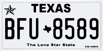 TX license plate BFU8589