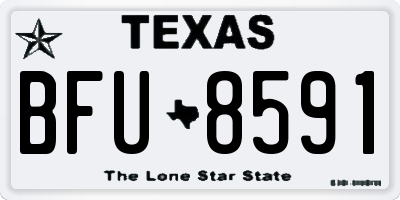 TX license plate BFU8591
