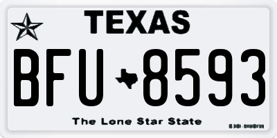 TX license plate BFU8593