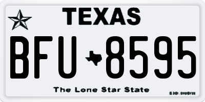 TX license plate BFU8595