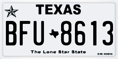 TX license plate BFU8613