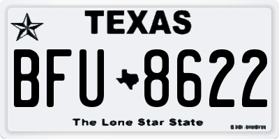 TX license plate BFU8622