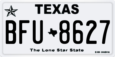 TX license plate BFU8627