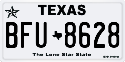 TX license plate BFU8628