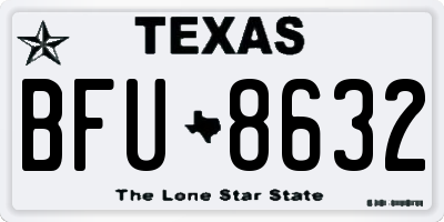 TX license plate BFU8632