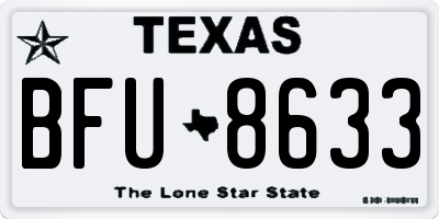 TX license plate BFU8633